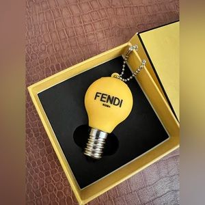 Fendi light bulb key chain NWOT